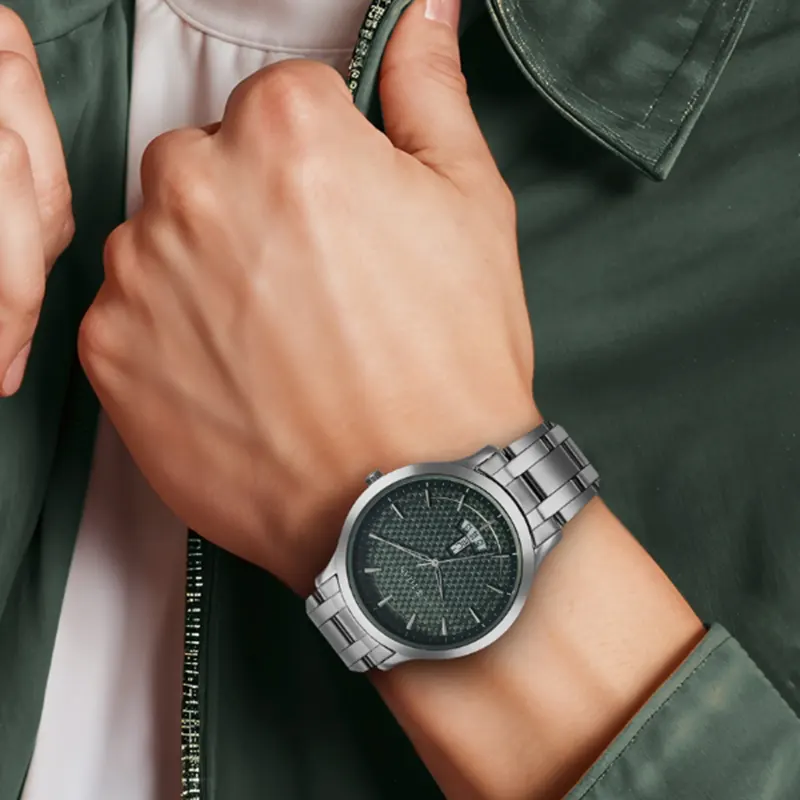 Titan Karishma Quartz Green Dial Men's Watch- 1825SM11